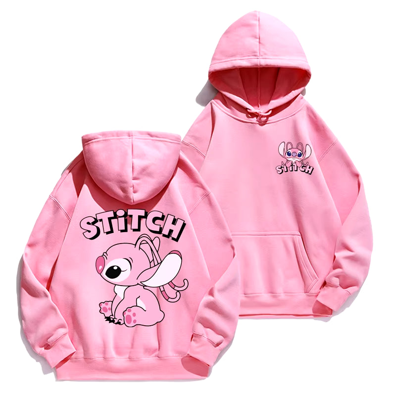 Stitch cartoon hoodie for Couples