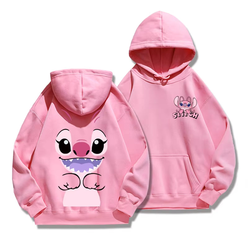 Stitch cartoon hoodie for Couples