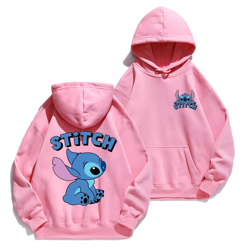 Stitch cartoon hoodie for Couples