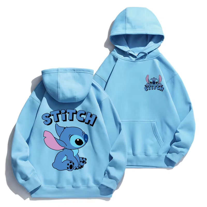 Stitch cartoon hoodie for Couples