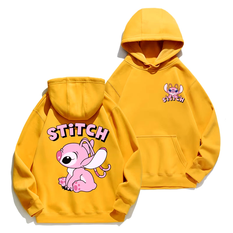 Stitch cartoon hoodie for Couples