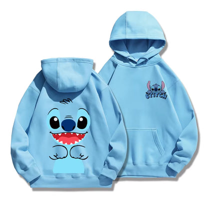 Stitch cartoon hoodie for Couples